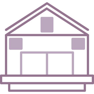 Ev. Web simgesi basit illüstrasyon