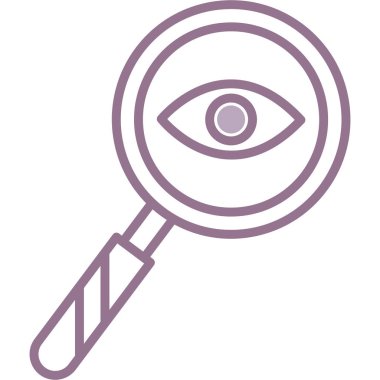 Büyüteçli göz, vektör simgesi kolayca değiştirilebilir veya düzenlenebilir