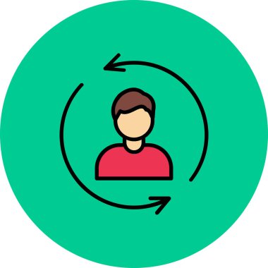 Adamım. Web simgesi basit illüstrasyon