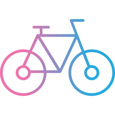 Bisiklet. Web simgesi basit illüstrasyon