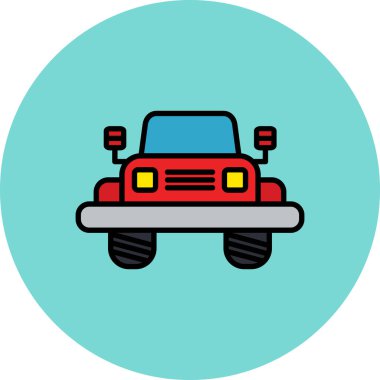 - Araba. Web simgesi basit illüstrasyon