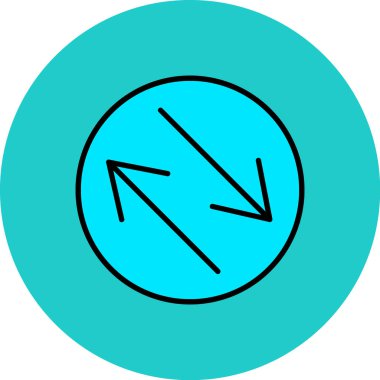 Eğilim biçimi izole edilmiş arkaplanda ok simgesi