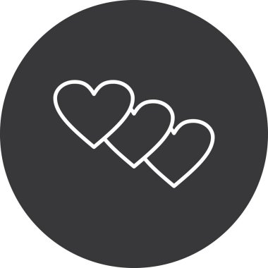 Kalp ikonu vektör illüstrasyonu