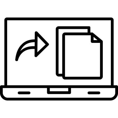 veri aktarım simgesi vektörü. veri aktarım sembolü çizimi