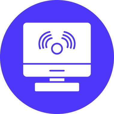 Kablosuz. Web simgesi basit illüstrasyon