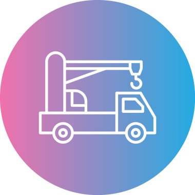 dağıtım kamyonu ikonu vektör çizimi