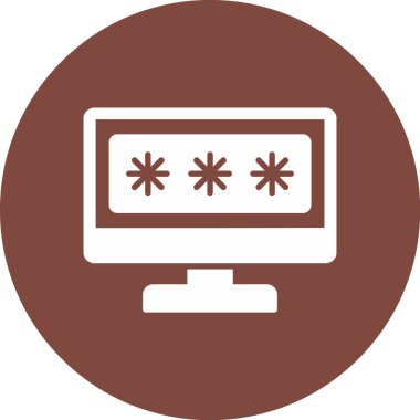 bilgisayar ekranı simgesi, basit vektör illüstrasyonu