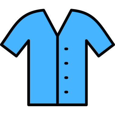 shirt simgesi vektör illüstrasyonu