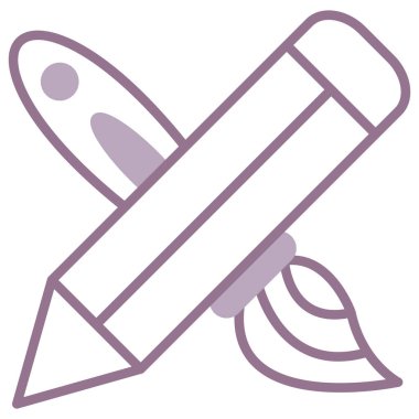 kalem ve kalem ikonu vektörü. taslak kalem ve kalem