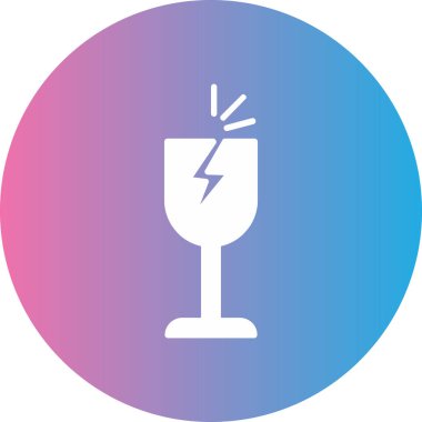 Şarap kadehi simgesinin vektör illüstrasyonu