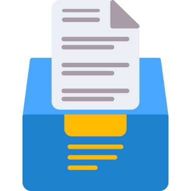 Kağıt vektörü simgesi modern basit vektör illüstrasyonu