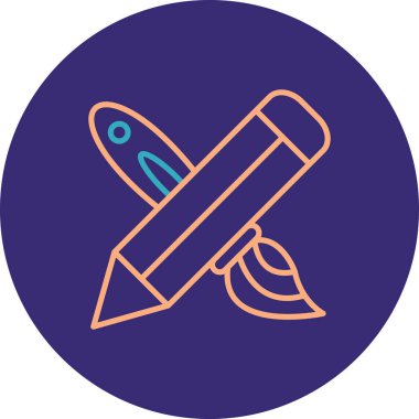 Kalem. Web simgesi basit illüstrasyon