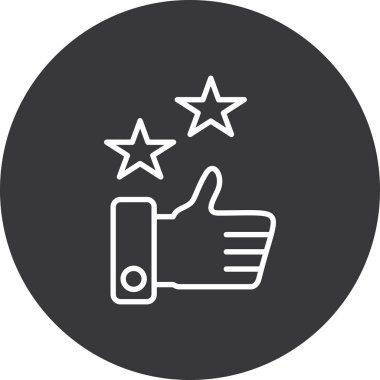 Reyting. Web simgesi basit illüstrasyon