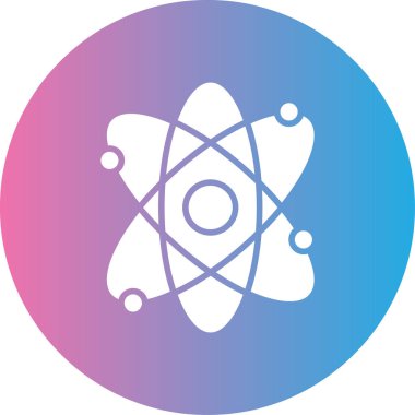 Bir atom simgesinin vektör illüstrasyonu