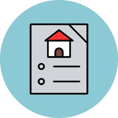 Emlak evi vektör illüstrasyonu