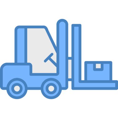 dağıtım kamyonu ikonu vektör çizimi