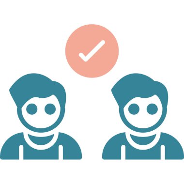 insanlar beyaz arkaplan üzerinde izole edilmiş vektör simgesi, grup logosu kavramı