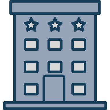 Bina. Web simgesi basit illüstrasyon