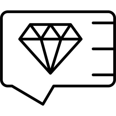 Elmas. Web simgesi basit illüstrasyon