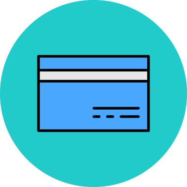 Kredi simgesi. Vektör çizim