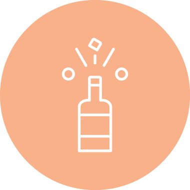 Şişe. Web simgesi basit illüstrasyon