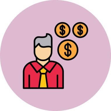 iş simgesi vektör illüstrasyonu