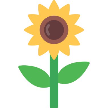 Çiçek. Web simgesi basit illüstrasyon