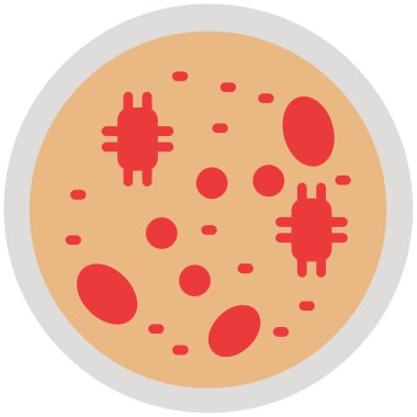 bakteri simgesi vektör illüstrasyonu