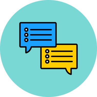 konuşma kabarcığı vektör çizimi