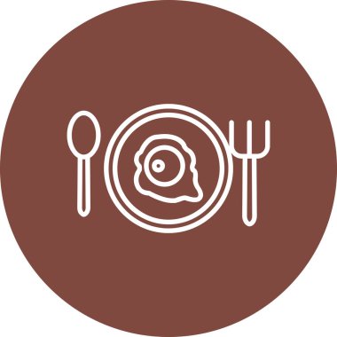 Yemek ve restoran ikonlu vektör plakası