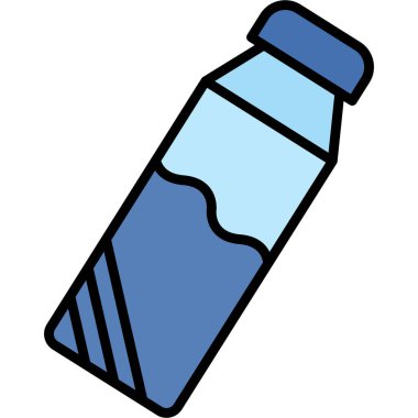 Su şişesi ikonu. Web için soda vektör simgelerinin özet çizimi