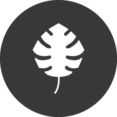 sonbahar yaprağı vektör simgesi, basit tasarım illüstrasyonu