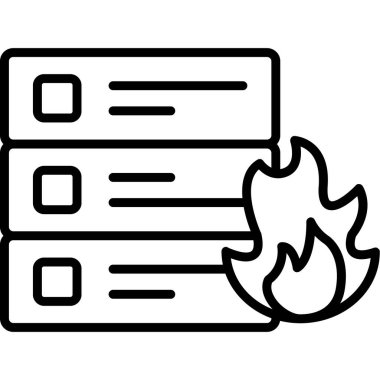 Ateş alev vektör çizimi tasarımı
