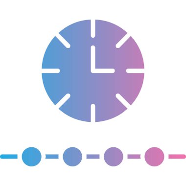 Saat simgesi vektörü. İnce çizgi işareti. izole edilmiş sınır sembolü çizimi