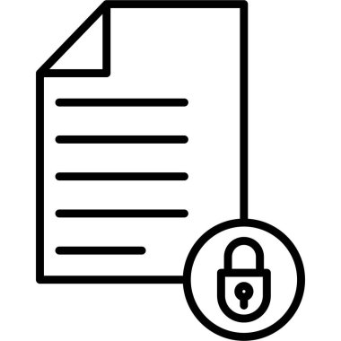 Belge. Web simgesi basit illüstrasyon