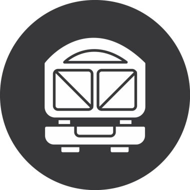 Tren simgesinin vektör illüstrasyonu