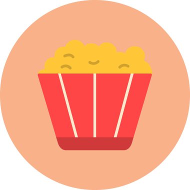 patlamış mısır simgesi, vektör illüstrasyonu