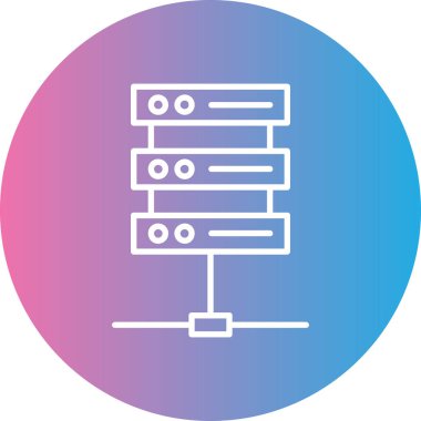 Sunucu simgesinin vektör illüstrasyonu