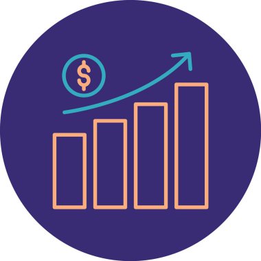 İş grafiği Kar resimleme simgesi