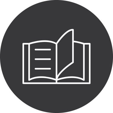 kitap simgesi, vektör illüstrasyonu