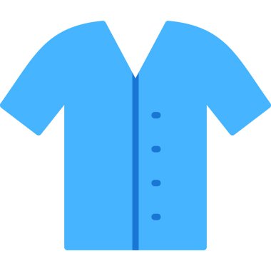 Gömlek web simgesi, beyaz arkaplanda izole edilmiş basit vektör illüstrasyonu