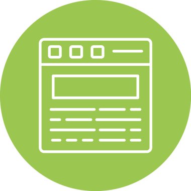 Tarayıcı penceresi. Web simgesi basit tasarım