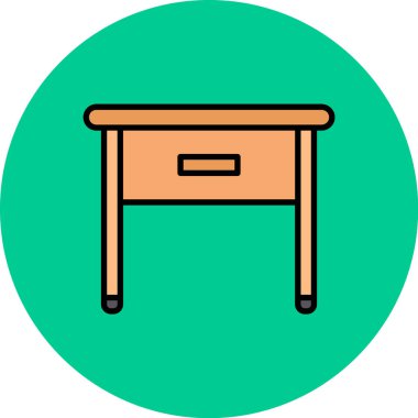 Mobilya. Web simgesi basit illüstrasyon