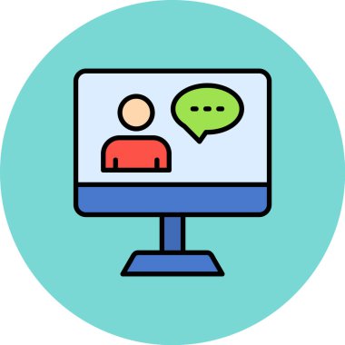 Konuş. Web simgesi basit tasarım