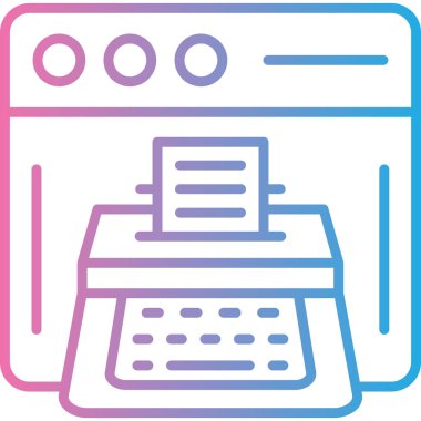 Makine simgesinin vektör illüstrasyonu