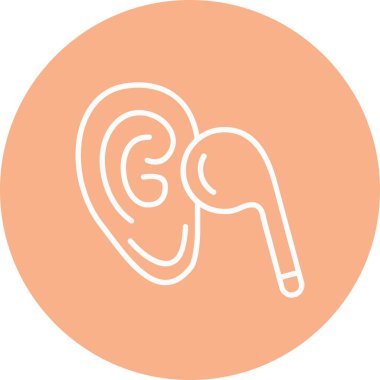 Kulaklık simgesinin vektör illüstrasyonu