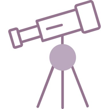 Astronomi teleskop evren simgesi ana hat biçiminde