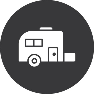 kamyon düz vektör simgesi