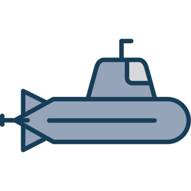 Denizaltı simge vektör çizim