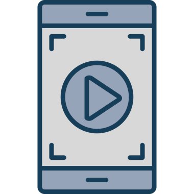 Modern bir akıllı telefon simgesinin vektör çizimi
